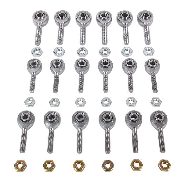 Three-piece chromoly 1/4 scale rod end kit