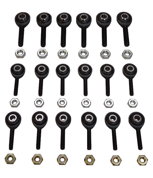 Black Oxide 2-Piece 1/4 scale rod end kit